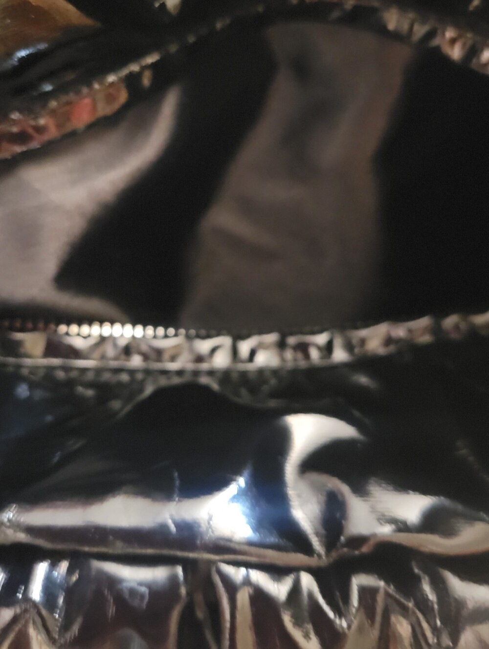Zara Patent Finish Tote Shoulder Bag - Picture 6 of 8